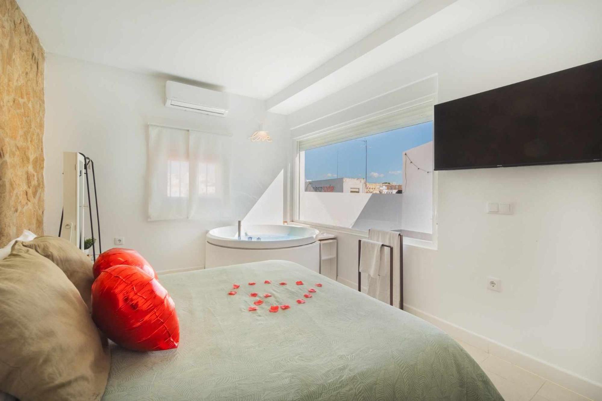 Appartement Jacuzzi Amanecer De Plata Decoracion Romantica Chiclana de la Frontera